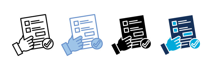 Task Report Icon set multiple style collection