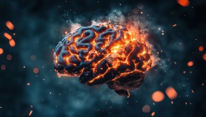 Burning brain, fiery, intense