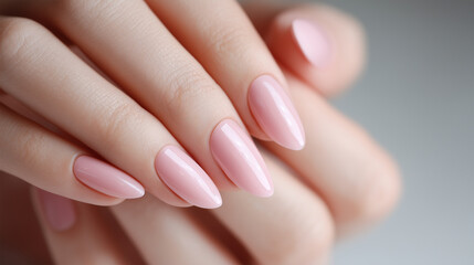 Elegant Pink Almond Nails