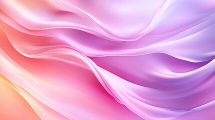 Obraz premium Colorful silk fabric flowing gracefully in shades of pink and lavender during a soft light in a calm atmosphere