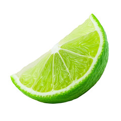 Fresh Lime Slice on White Background