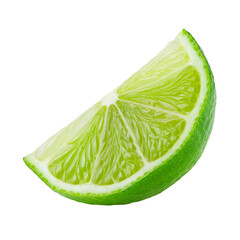 Fresh Lime Slice on White Background