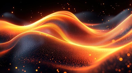 Abstract fiery waves