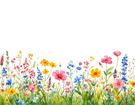 Yellow daisy blooming in summer meadow, beautiful flower with green grass under blue sky

