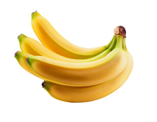 Fresh Bananas on White Background