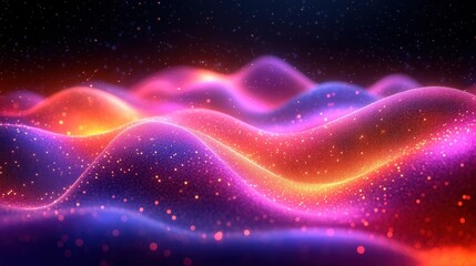 Fototapeta premium Abstract glowing particle waves (1)