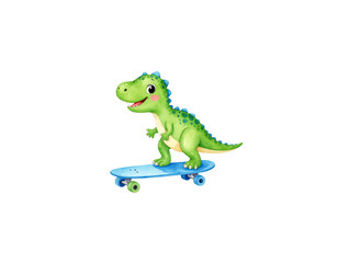 Fototapeta premium Cute dinosaur set illustration 
