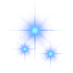 Blue Sparkle Light Effect PNG Shape
