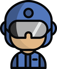 pilot outline color icon