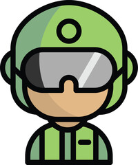 pilot outline color icon