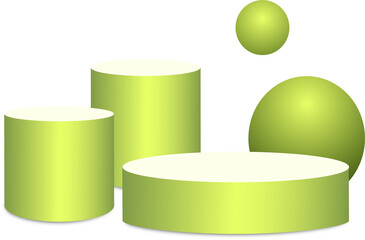 Green tube stage podium