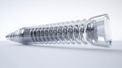 Dental implant blueprint visualized in a clean white 3D rendering