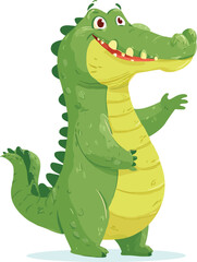 Fototapeta premium Dinosaur Cartoon Mascot Illustration Character Vector Clip-art Hand-drawn Logo Design