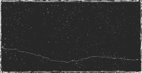 Grunge texture pattern frame. Black design border. Old paper vector illustration.