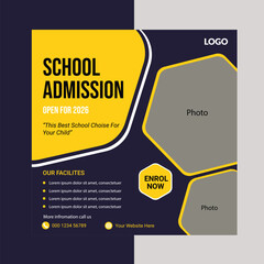 school admission social media post design