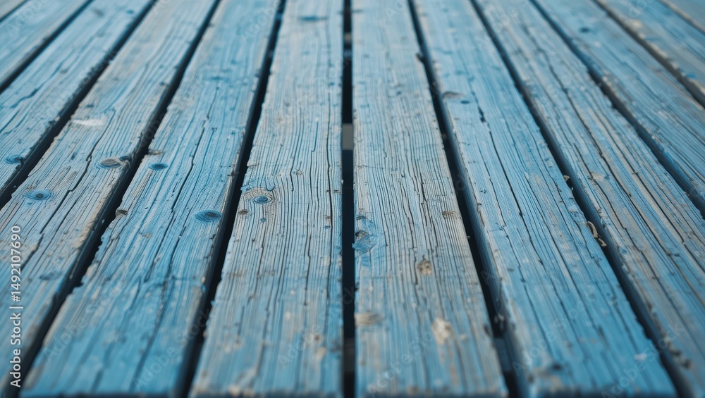 Poster textured blue wooden planks creating a rustic surface with natural grain patterns