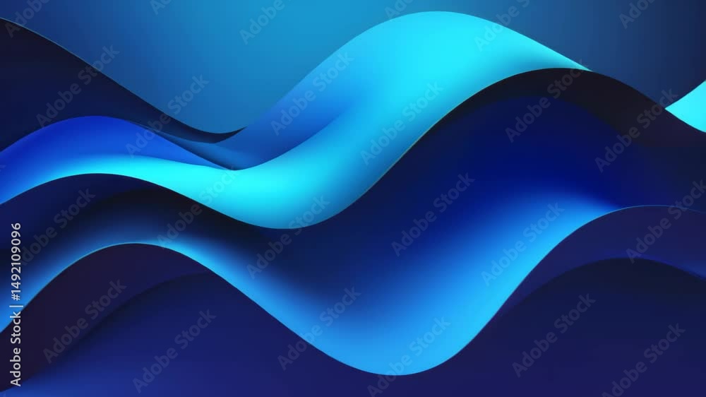 Poster dynamic blue background with wavy curves and gradients for creative presentations and social media g