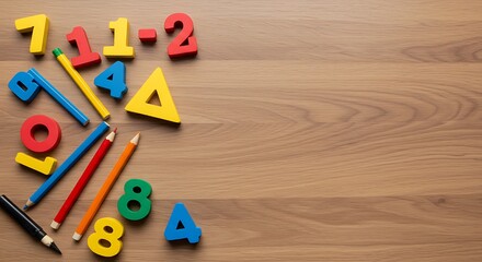 Learning Numbers and Shapes on Wooden Surface with Pencils
