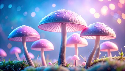 Fototapeta premium mushrooms in the grass