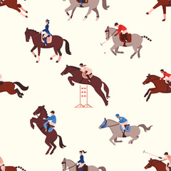 Elegant, continuous vector illustrations capturing the dynamic grace and strength of horses, perfect for seamless patterns and versatile branding in equestrian themes.