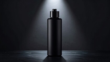 perfume bottle on black background