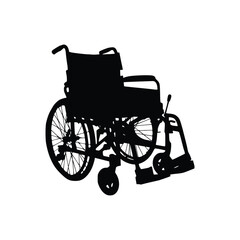 Fototapeta premium Simple Wheelchair Silhouette Vector Icon