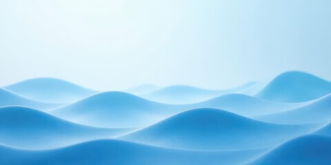 Fototapeta premium Serene Blue Undulating Landscape A Peaceful Abstract Scene of Soft, Gentle Hills and Rolling Terrain