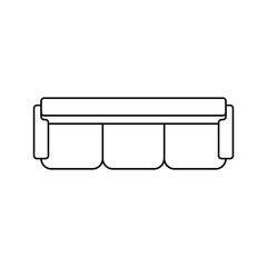 Sofa Three Seat Top Outline