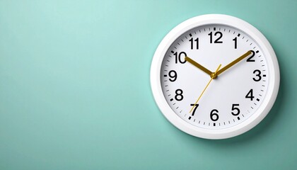 clock on a teal wall