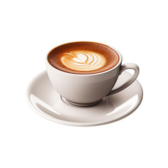 cup of coffee cup of milk tea isolated photography with a transparent background