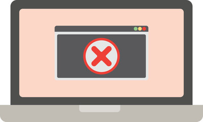 warning sign on computer screen