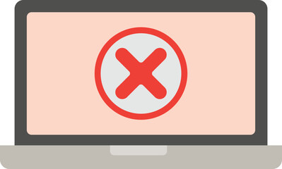 Obraz premium warning sign on computer screen