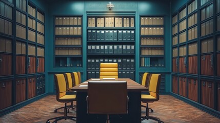 Elegant Conference Room with Archives