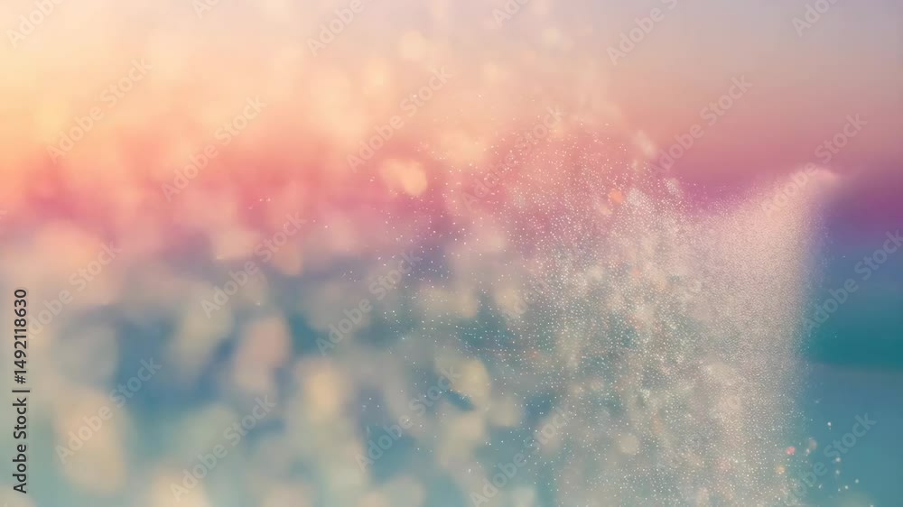 Aufkleber dreamy abstract background with sparkling particles and soft pastel hues - bokeh lights and ethereal
