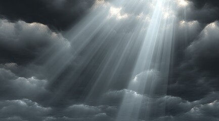 Sunlight piercing dark clouds (2)