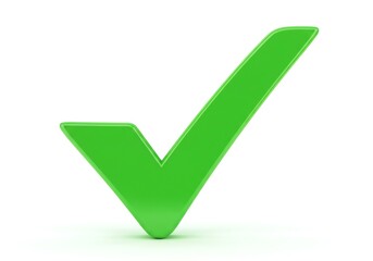 Green check mark 3D render