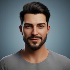 Obraz premium Man smiling portrait studio background