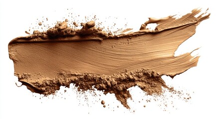 Light brown makeup smear