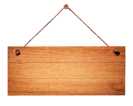 ビンテージな木製のサインボード