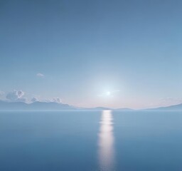 Obraz premium Subtle light blue gradient, peaceful sky effect, calming smoothness , palette, gradation