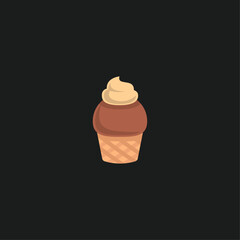 Tasty Icecream icon logo flat vector design