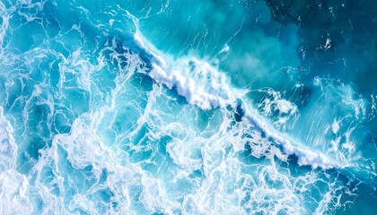 Obraz premium blue water wave surface
