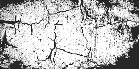Black and white grunge. Distress overlay texture. Abstract surface dust and rough dirty wall background concept. Worn, torn, weathered effect. Vector illustration, EPS 10.