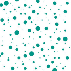 Minimalist Dotted Pattern with Turquoise Blue Polka Dot Design on White Background