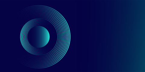 Circles Lines round frame, dynamic vector AI Technology science music concept lines.