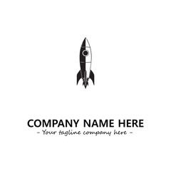 Rocket silhouette logo company design vector illustration