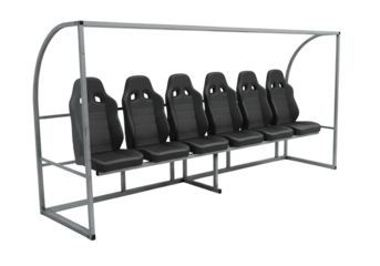 Team Bench with Canopy 8Seat OutdoorIndoor Coaches Dugout on Transparent background