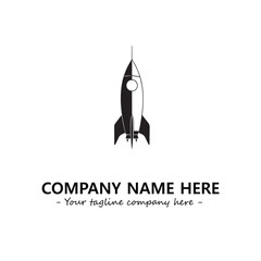 Rocket silhouette logo company design vector illustration
