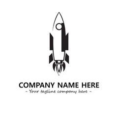 Rocket silhouette logo company design vector illustration