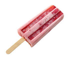 Refreshing summer treat popsicle in vibrant colors for enjoying on a transparent background, cut out